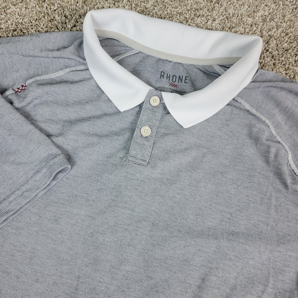 Rhone Mens XL Gray Performance Stretch Golf Polo Short Sleeve